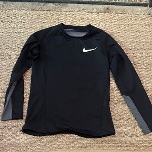 Nike Black and Gray Long Sleeve Top
